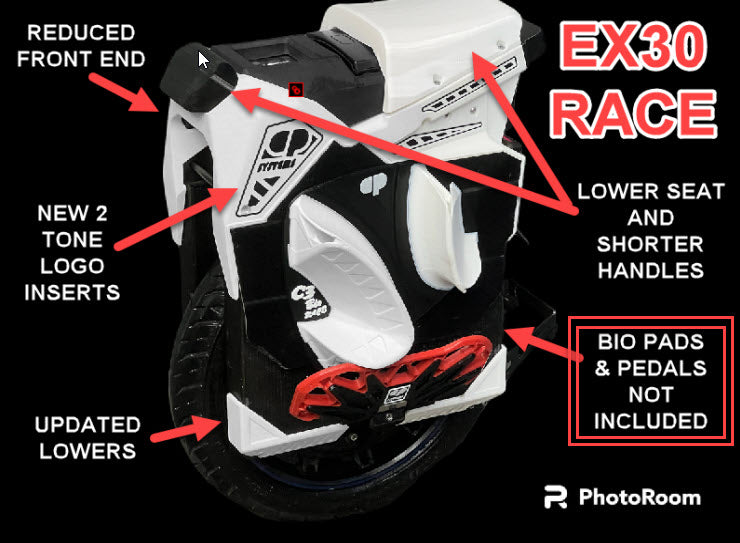 Begode EX30 RACE system - Seat, Bumper, Fairing, & Side Panel System