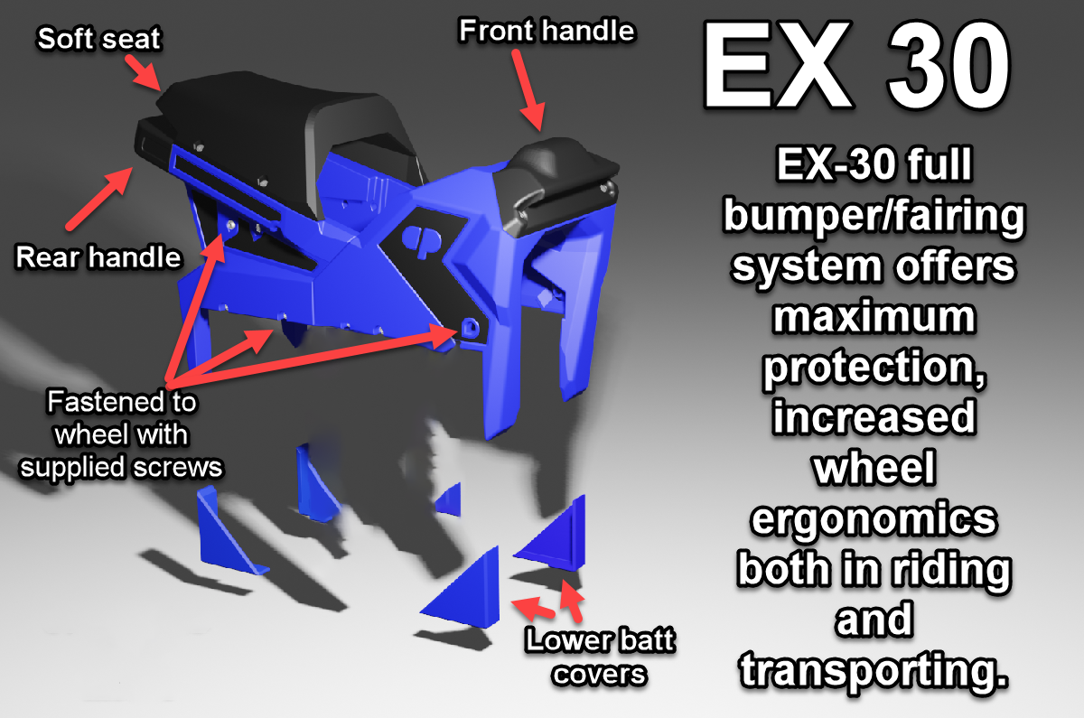 Complete Begode EX30 - Seat, Bumper, Fairing, & Side Panel System ...